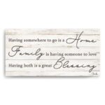 Family Blessing by Olivia Rose – Wrapped Canvas Textual Art Print - Chic Decora