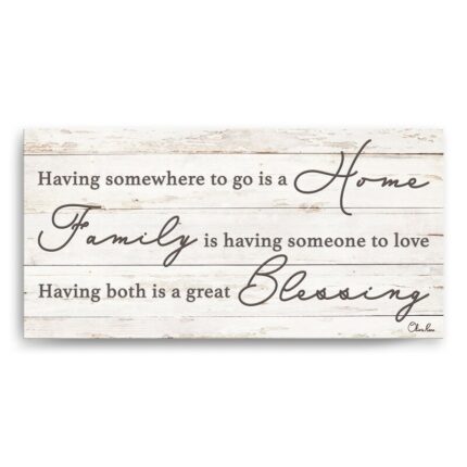 Family Blessing by Olivia Rose – Wrapped Canvas Textual Art Print - Chic Decora