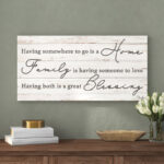 Family Blessing by Olivia Rose – Wrapped Canvas Textual Art Print - Chic Decora