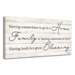 Family Blessing by Olivia Rose – Wrapped Canvas Textual Art Print - Chic Decora