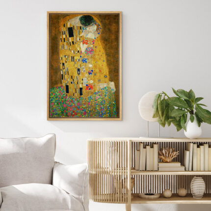 Famous Artwork ” The Kiss Painting ” by Gustav Klimt - Chic Decora