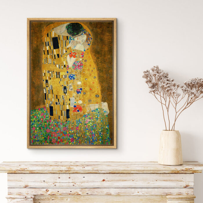 Famous Artwork ” The Kiss Painting ” by Gustav Klimt - Chic Decora