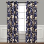 Farmhouse Bird And Flower Polyester Curtain Pair (Set of 2) - Chic Decora