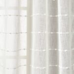 Farmhouse Textured Sheer Polyester Sheer Curtain Pair (Set of 2) - Chic Decora