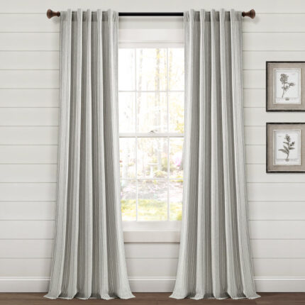 Hussey Polyester Sheer Curtain Pair (Set of 2) - Chic Decora