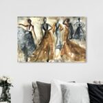 Fashion And Glam ” Fashion And Glam Bailando Dress ” by Oliver Gal Painting Print - Chic Decora