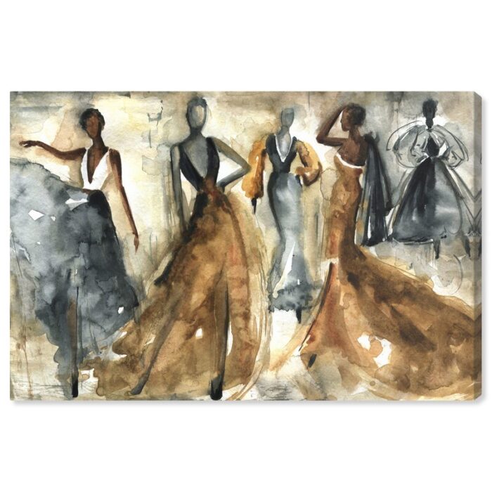 Fashion And Glam ” Fashion And Glam Bailando Dress ” by Oliver Gal Painting Print - Chic Decora