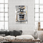 Fashion and Glam Infinite Glam Gold, Glam Gray – Graphic Art on Canvas - Chic Decora