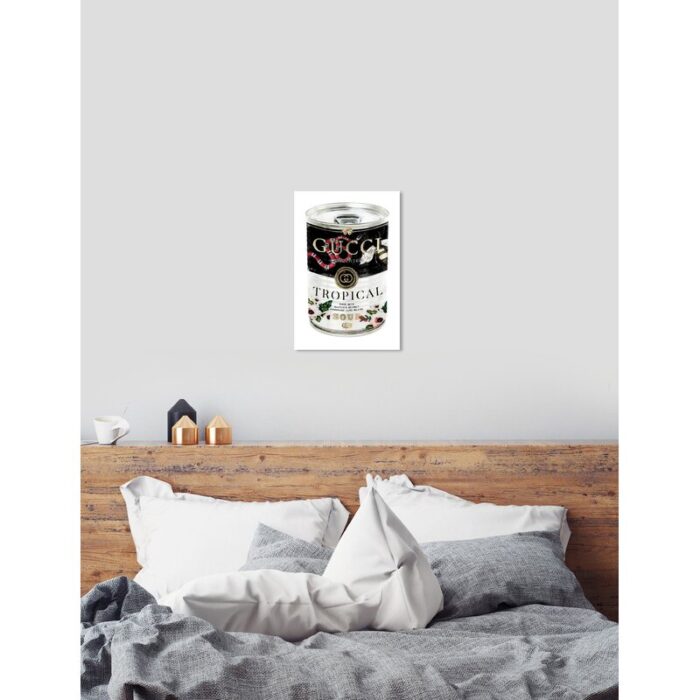 Fashion and Glam Italian Luxe Soup, Glam Black – Graphic Art on Canvas - Chic Decora