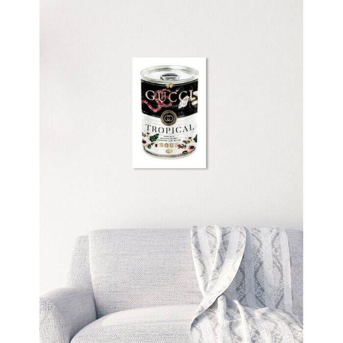 Fashion and Glam Italian Luxe Soup, Glam Black – Graphic Art on Canvas - Chic Decora