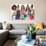 Fashionistas, African American by Rongrong DeVoe – Galler-Wrapped Canvas GiclÃ©e Print - Chic Decora