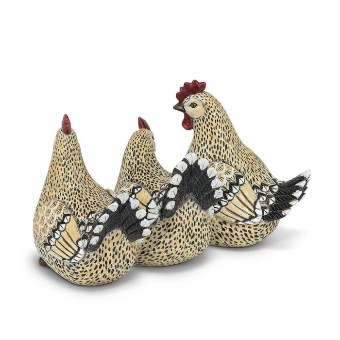 Faulks Tailed Rooster Trio Figurine - Chic Decora