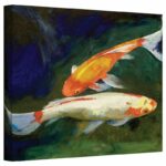 Feng Shui Koi Fish by Michael Creese Painting on Canvas - Chic Decora