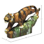 Fenoglio Majolica Style Tiger Figurine - Chic Decora