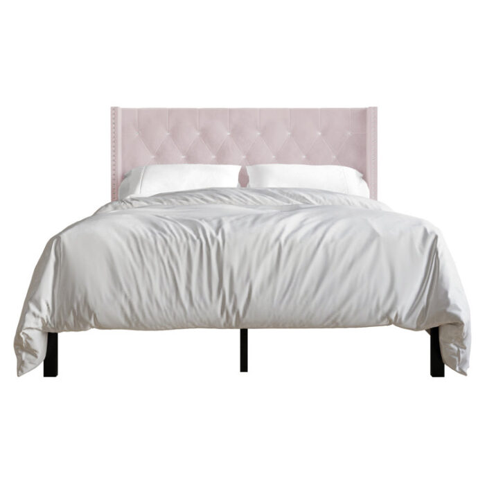 Ffyona Upholstered Wingback Bed - Chic Decora