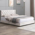 Ficoide Upholstered Slat Storage Bed - Chic Decora