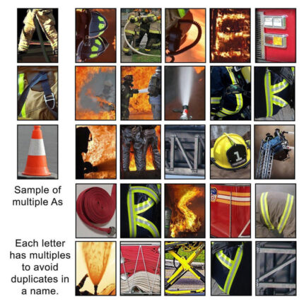 Firefighter Personalized Letter Name Art Photo Print – Framed Canvas - Chic Decora