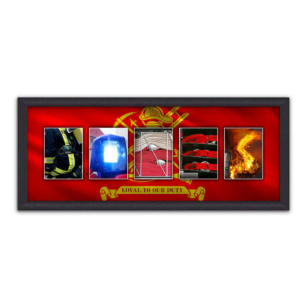 Firefighter Personalized Letter Name Art Photo Print – Framed Canvas - Chic Decora