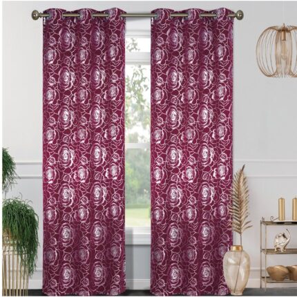 Carolie Polyester Semi Sheer Curtain Pair (Set of 2) - Chic Decora