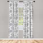 Floral Semi-Sheer Rod Pocket Curtain Panels (Set of 2) - Chic Decora