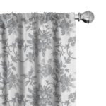 Floral Semi-Sheer Rod Pocket Curtain Panels (Set of 2) - Chic Decora