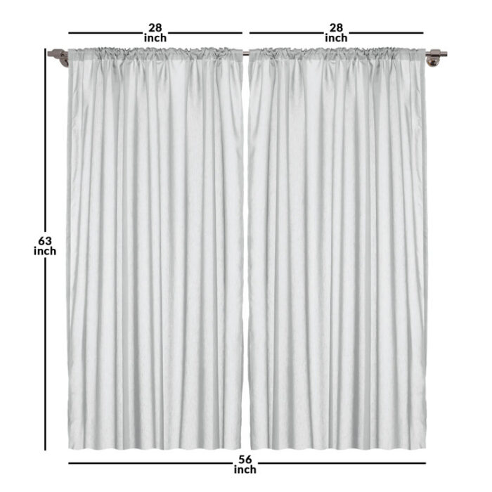 Floral Semi-Sheer Rod Pocket Curtain Panels (Set of 2) - Chic Decora