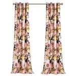 Floral Watercolor Polyester Room Darkening Curtain Pair (Set of 2) - Chic Decora