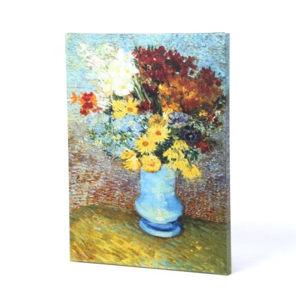 Flowers in Blue Vase by Vincent Van Gogh Painting on Canvas - Chic Decora