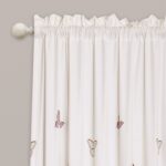 Flutter Butterfly Polyester Semi Sheer Curtain Pair (Set of 2) - Chic Decora