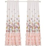 Flutter Butterfly Polyester Semi Sheer Curtain Pair (Set of 2) - Chic Decora