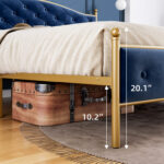 Fonsecca Upholstered Metal Platform Bed - Chic Decora