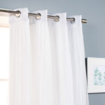 Fortuna Brockham Solid Tulle Overlay Room Darkening Grommet Curtain Panels (Set of 2) - Chic Decora