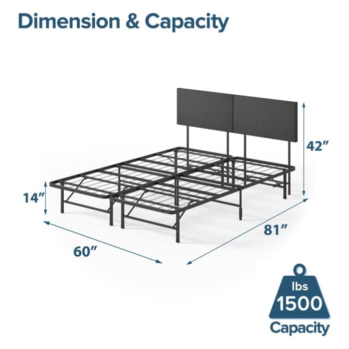 Francella Upholstered Metal Platform Bed - Chic Decora