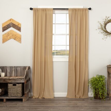 Moreton Synthetic Semi Sheer Curtain Pair (Set of 2) - Chic Decora