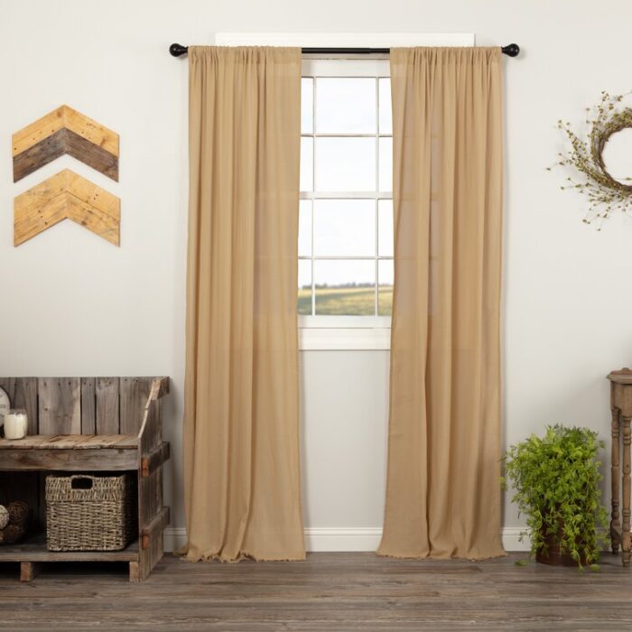 Francoise Cotton Blend Sheer Curtain Pair (Set of 2) - Chic Decora