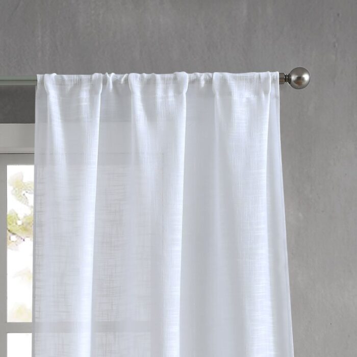 French Connection Dip Dyed Olivia Window Solid Semi-Sheer Rod Pocket Curtain Panels (Set of 2) - Chic Decora