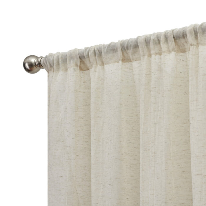 French Connection Kamra Solid Semi-Sheer Curtain Panels (Set of 2) - Chic Decora