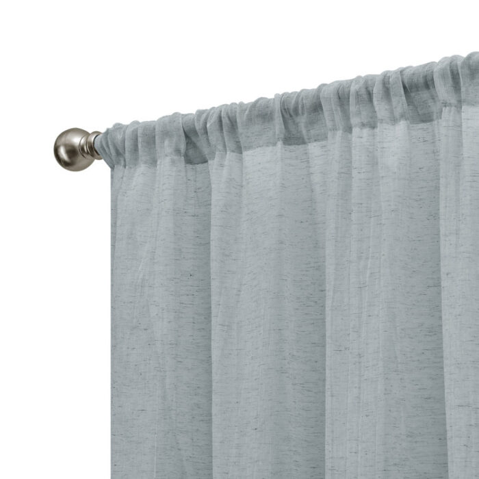 French Connection Kamra Solid Semi-Sheer Curtain Panels (Set of 2) - Chic Decora