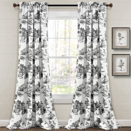 Surikova Cotton Room Darkening Curtain Pair (Set of 2) - Chic Decora