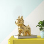 Frenchie Ceramic Dog Statue Sculpture - Chic Decora