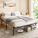 Fridah Metal Platform Bed, Open Frame Bed, Storage Bed - Chic Decora