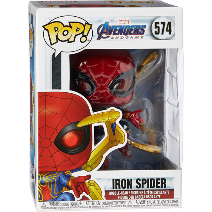 Funko Pop: Bobble Head – Iron Spider with Nano Gauntlet – Avengers Endgame #574 - Chic Decora