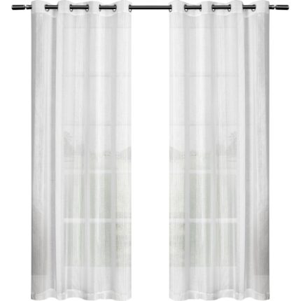 Gabbie Polyester Sheer Curtain Pair (Set of 2) - Chic Decora