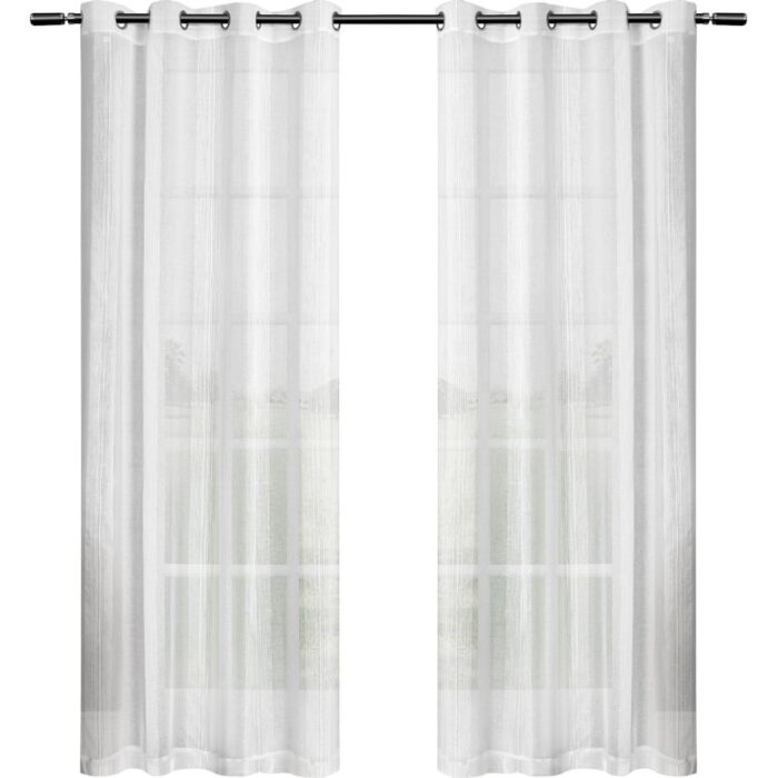 Gabbie Polyester Sheer Curtain Pair (Set of 2) - Chic Decora