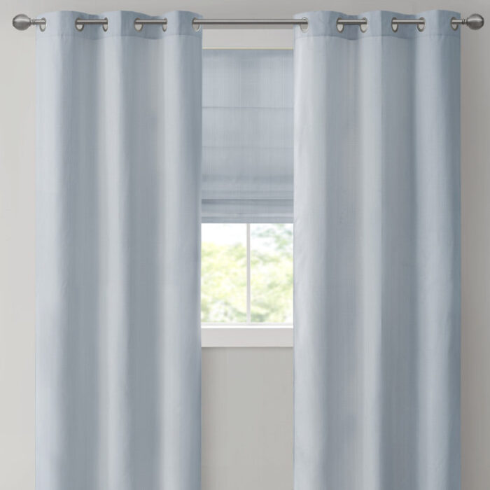 Galen Basketweave Room Darkening Curtain Panel Pair (Set of 2) - Chic Decora