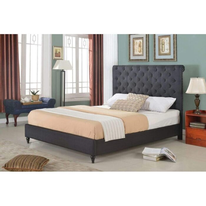 Galina Upholstered Wingback Bed - Chic Decora