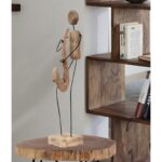 Gannett Solid Mango Wood Home Décor Art / Musician with Saxophone Sculpture - Chic Decora