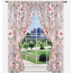 Garfield Polyester Sheer Curtain Pair (Set of 2) - Chic Decora