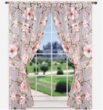 Garfield Polyester Sheer Curtain Pair (Set of 2) - Chic Decora