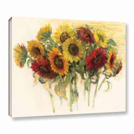 Gathering Sunflowers by Carol Rowan Painting on Canvas - Chic Decora